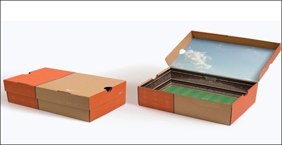 caja nike packaging mensajería low cost